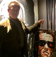 Arnold Schwarzenegger with "The Terminator" 