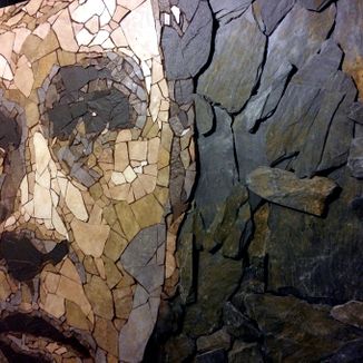 Richard Burton in stone tile and Welsh slate