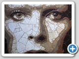 David Bowie: ceramic mosaic 62x62cm